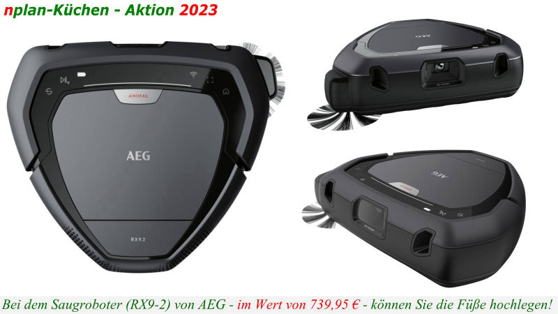 AEG RX9.2 Saugroboter mit 3D Kamera und Laser, im Wert von 739,95 €
